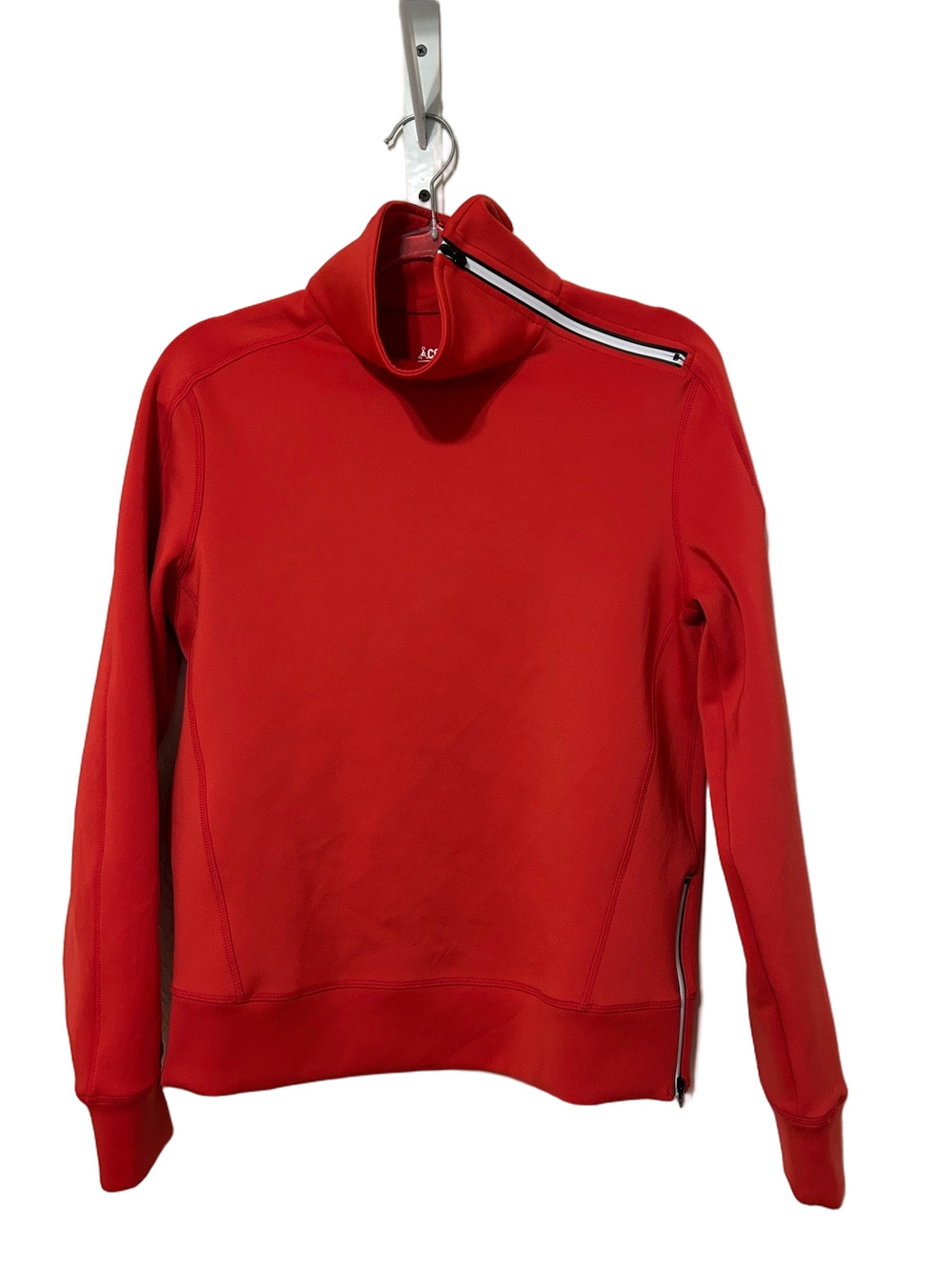 👒Acegolfs Red orange color Quarter-Zip Funnel Neck Sweatshirt for size S GUC
